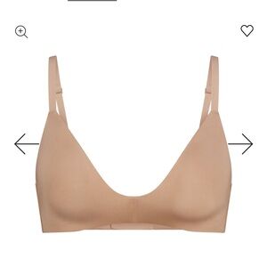SKIMS seamless Tan Bra NEW t shirt Demi bra 36 DD